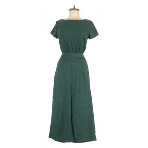Line & Dot Dark Green Jumpsuit Sz M